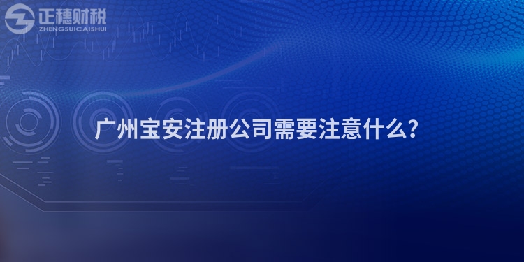 廣州寶安注冊公司需要注意什么？
