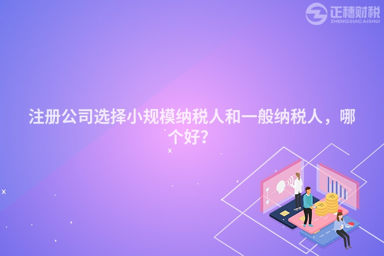 注冊公司選擇小規模納稅人和一般納稅人，哪個好？