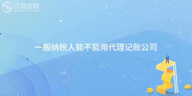 一般納稅人能不能用代理記賬公司