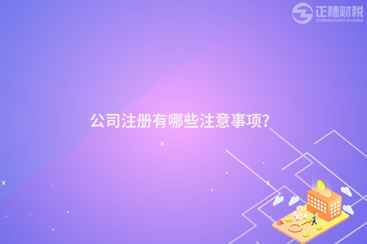 公司注冊有哪些注意事項？