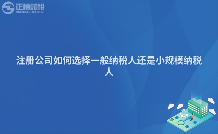 注冊公司如何選擇一般納稅人還是小規模納稅人