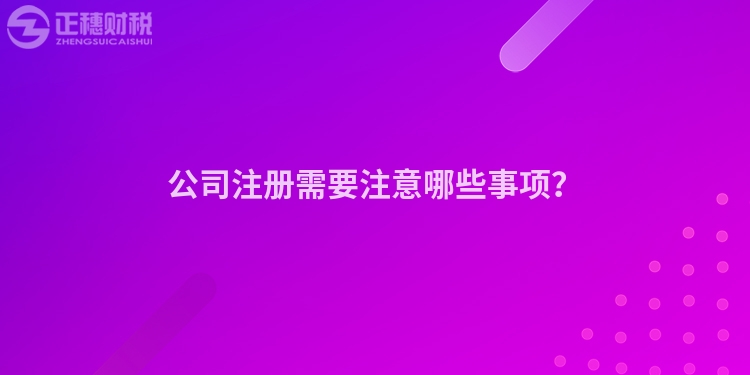 公司注冊(cè)需要注意哪些事項(xiàng)？