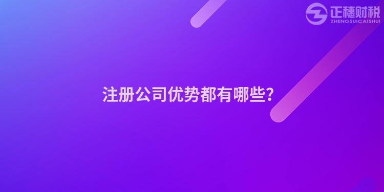 注冊公司優(yōu)勢都有哪些？