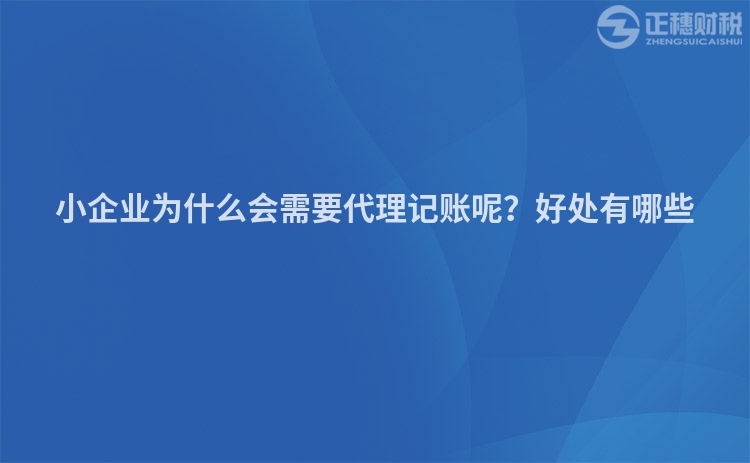 小企業(yè)為什么會(huì)需要代理記賬呢？好處有哪些