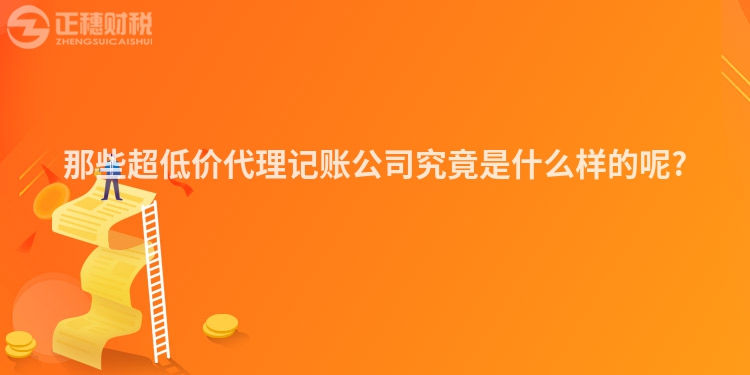 那些超低價代理記賬公司究竟是什么樣的呢?