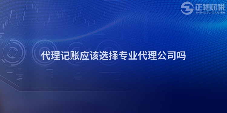 代理記賬應該選擇專業代理公司嗎