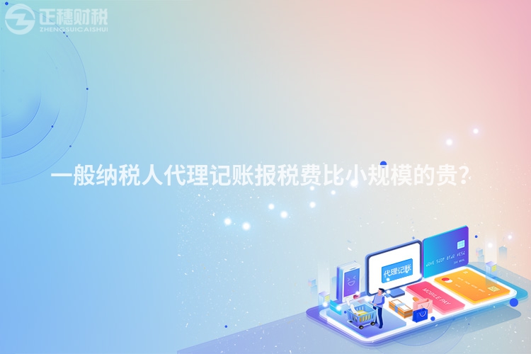 一般納稅人代理記賬報稅費比小規模的貴？