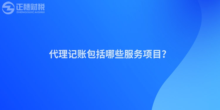 代理記賬包括哪些服務(wù)項(xiàng)目？