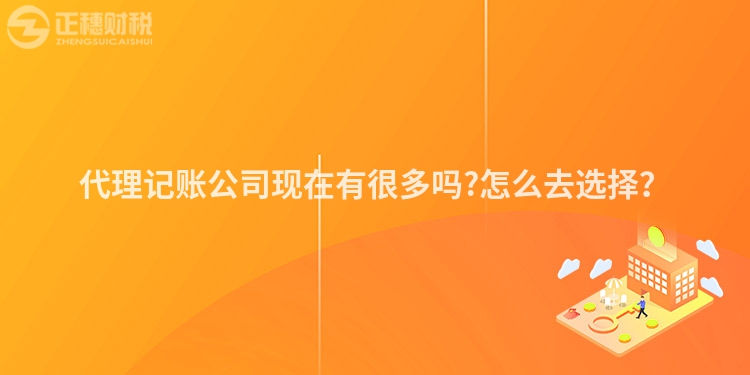 代理記賬公司現在有很多嗎?怎么去選擇？