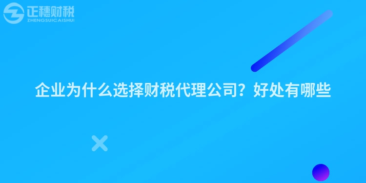 企業為什么選擇財稅代理公司？好處有哪些