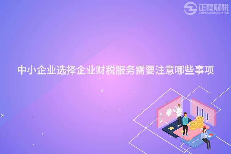中小企業(yè)選擇企業(yè)財(cái)稅服務(wù)需要注意哪些事項(xiàng)