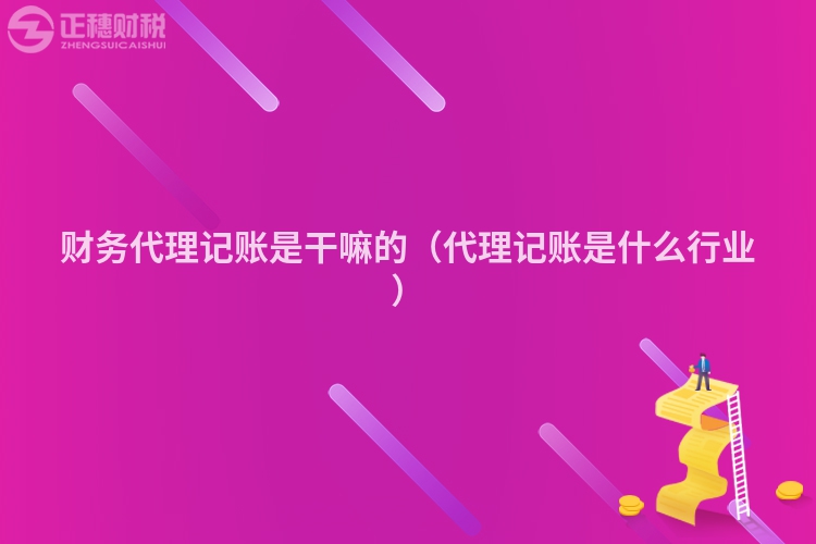 財務代理記賬是干嘛的（代理記賬是什么行業）