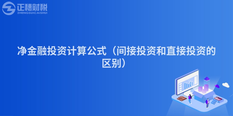凈金融投資計算公式（間接投資和直接投資的區別）