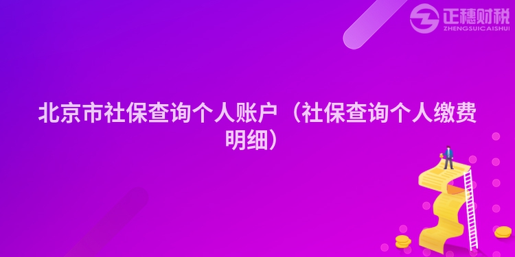 北京市社保查詢個(gè)人賬戶(社保查詢個(gè)人繳費(fèi)明細(xì))